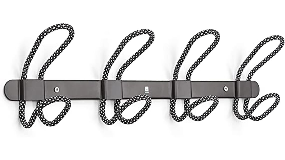 4 hook coat hanger with braided hooks