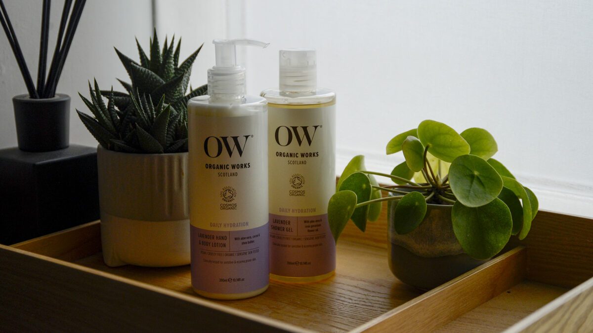 lavender shower gel and lotion