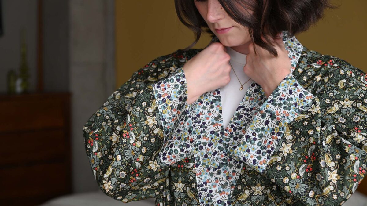 Luxury Patterned Kimonos in Liberty Fabrics - 3 Colours - Image 5