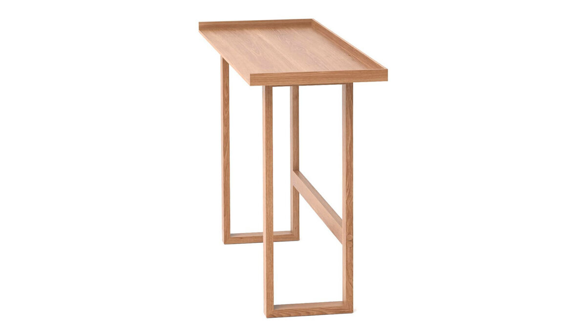 light oak console table