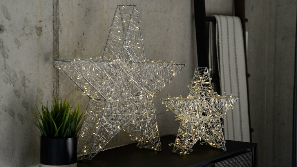 light-up star decorations