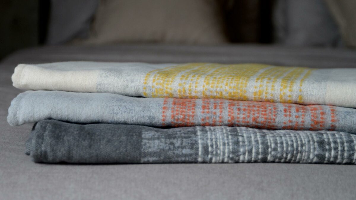 light weight throws with modern stripes