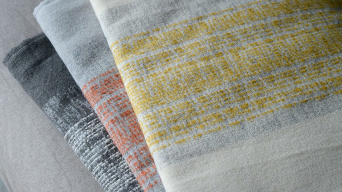 lightweight throws with modern stripe pattern