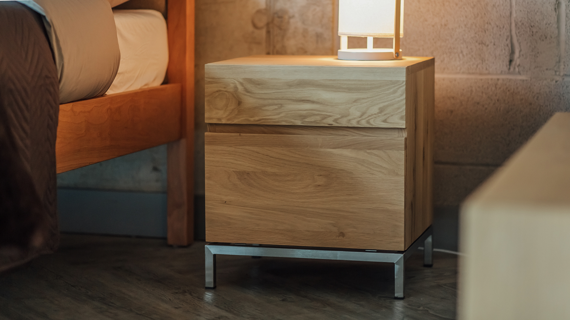 ligna oak bedside cupboard