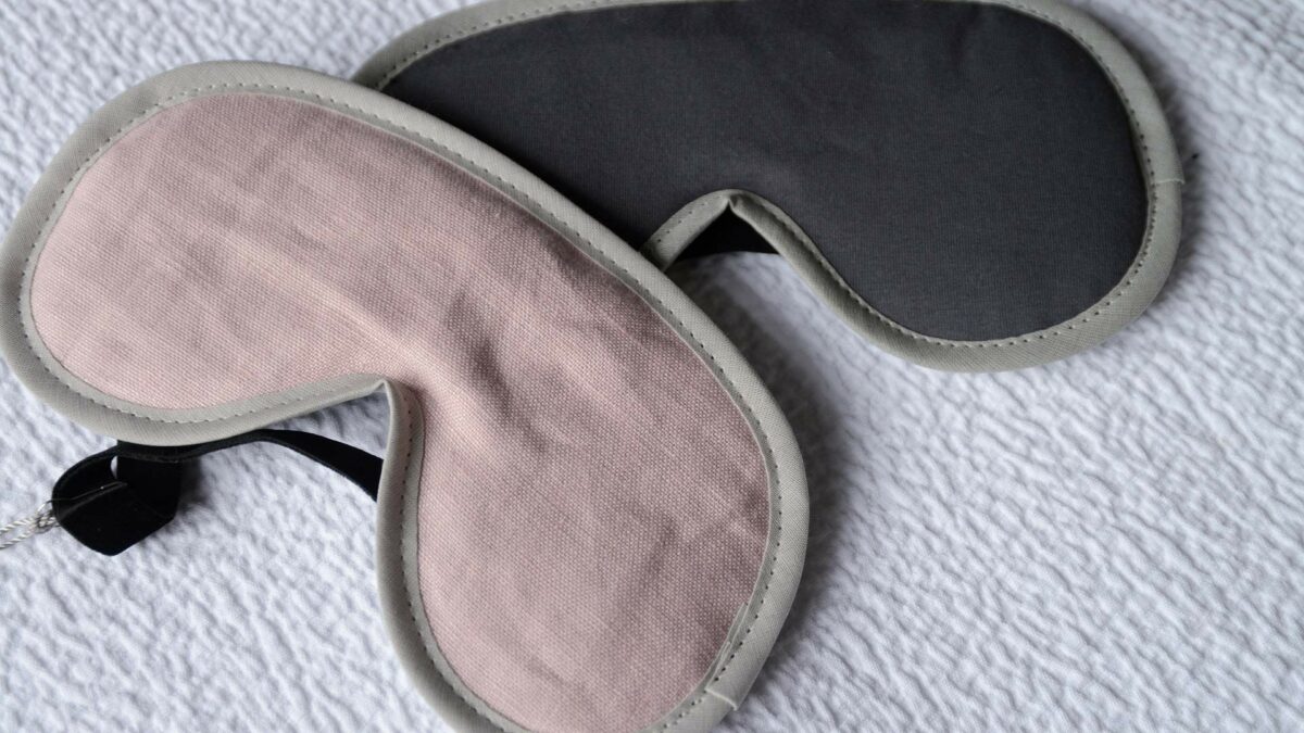 linen and jersey eye masks