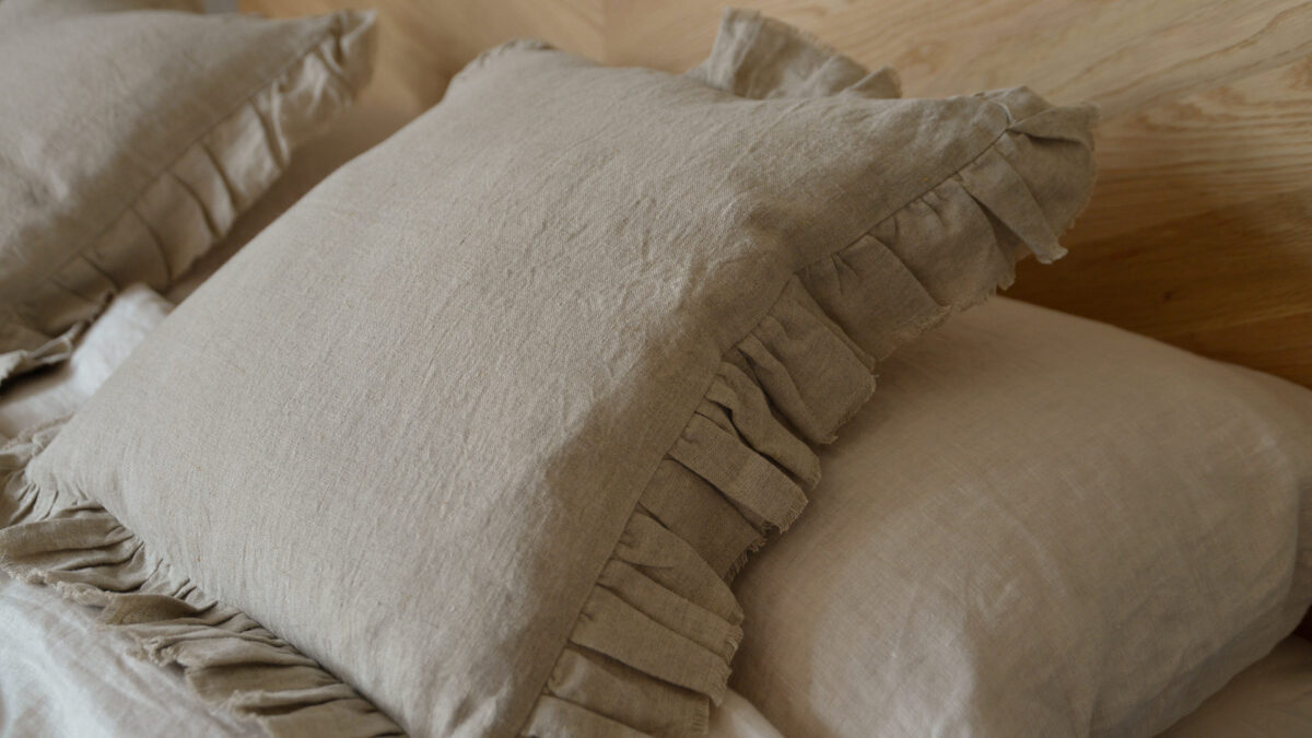 Linen Ruffle Cushions - Image 2