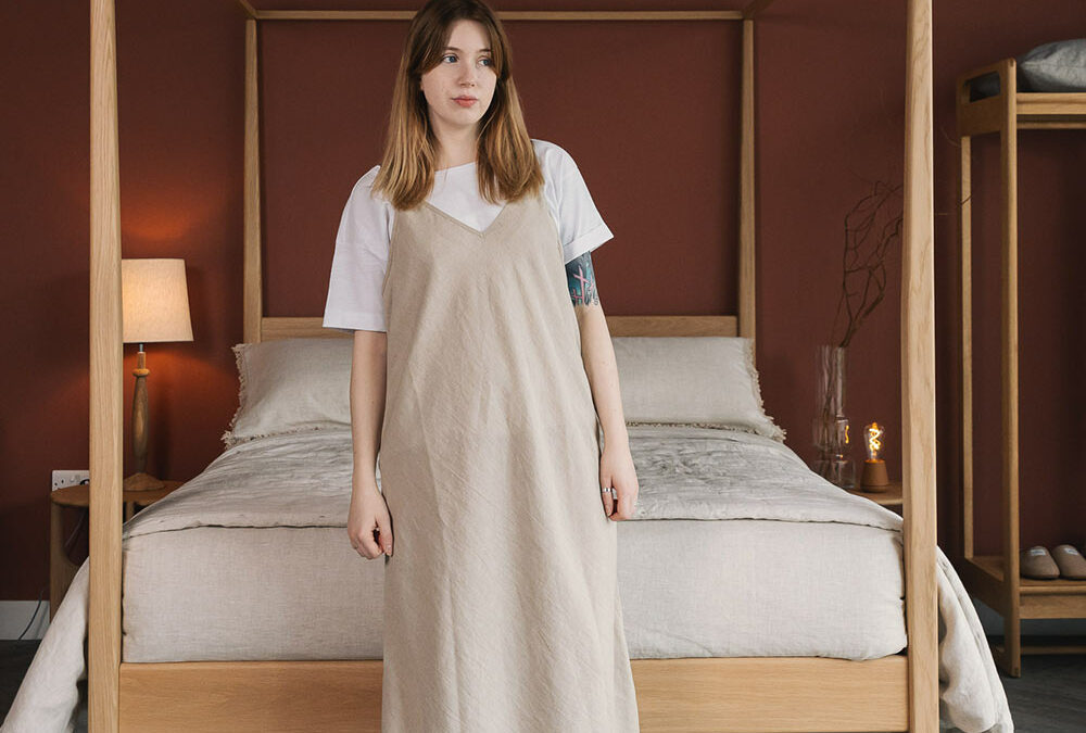 linen slip dress