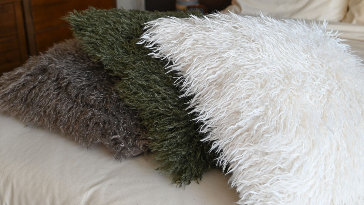 Deep Pile Faux Fur Cushions - 3 Colours - Image 2