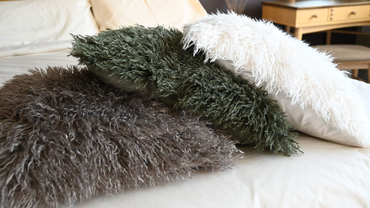 Deep Pile Faux Fur Cushions - 3 Colours