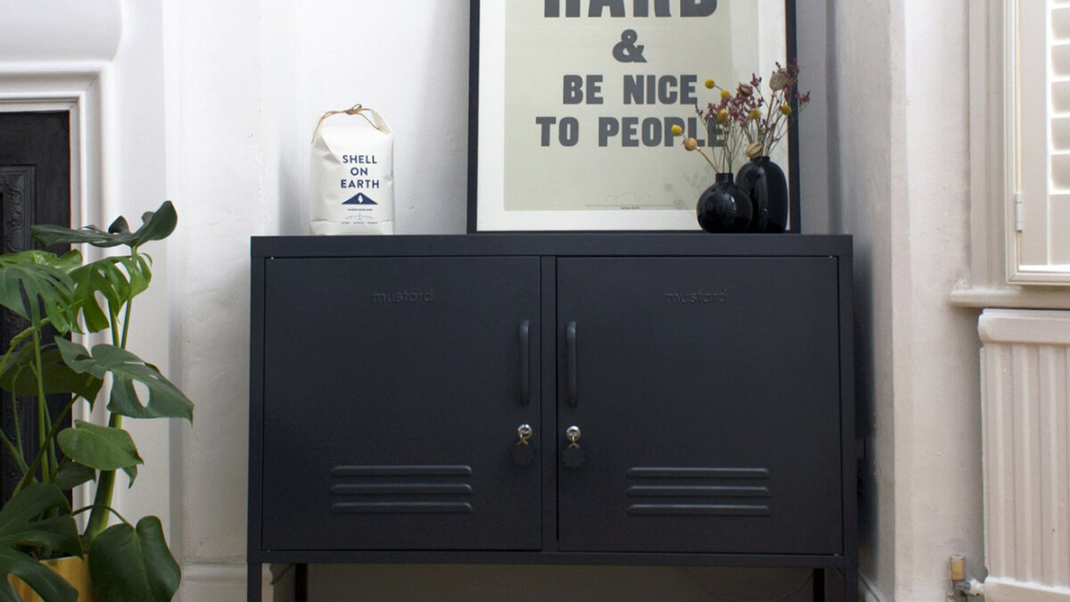 Slate Grey Low storage Locker by Mustard Made