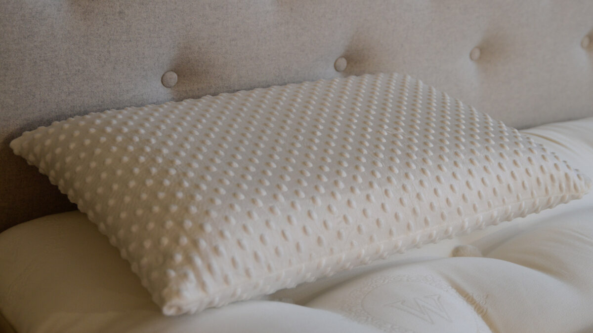 low profile talalay latex pillow with cool tex cover