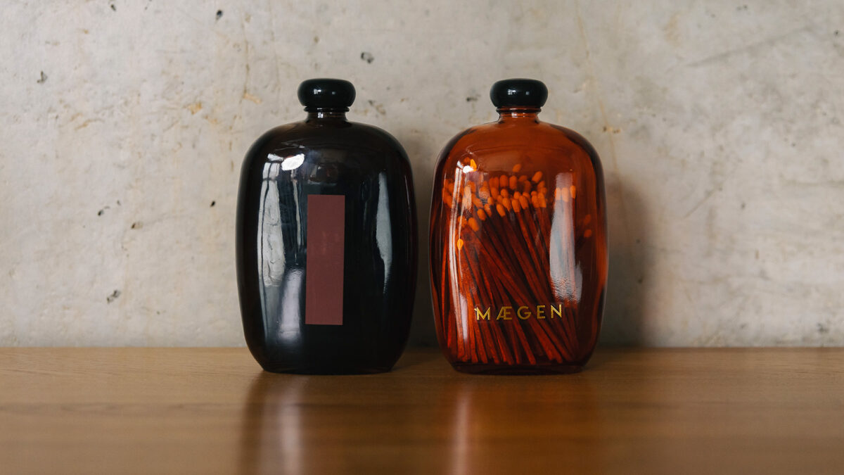 luxury coloured matc hes sets in glass bottles