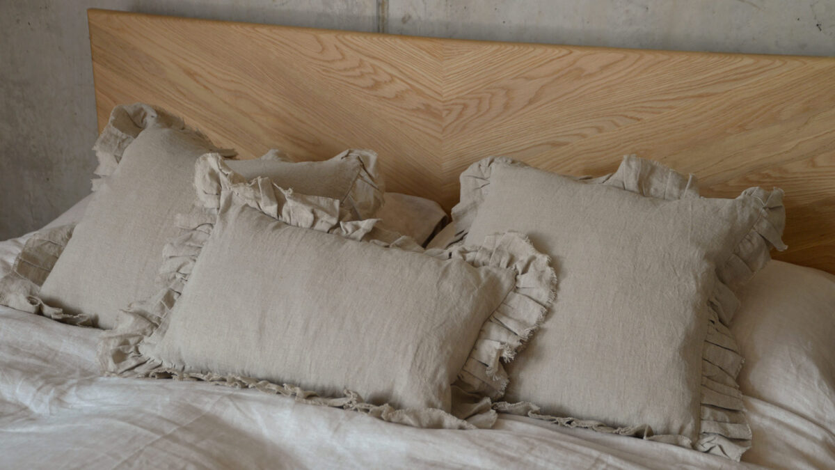 Linen Ruffle Cushions