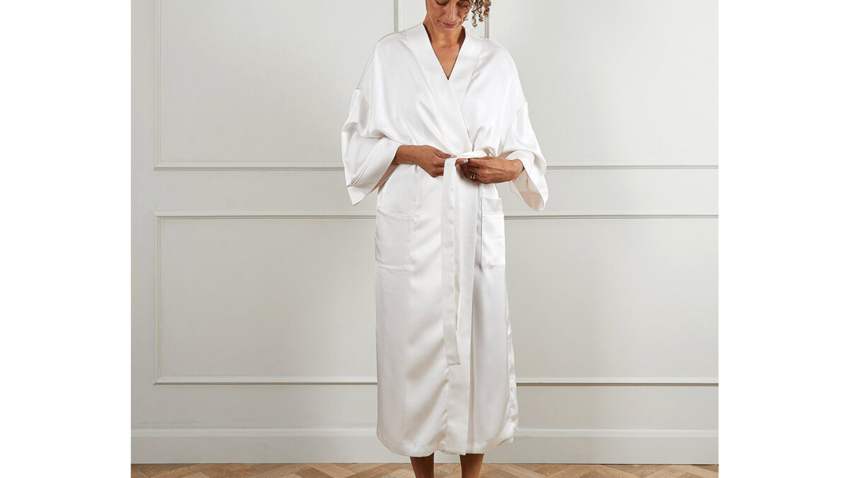 luxury soft ivory robe