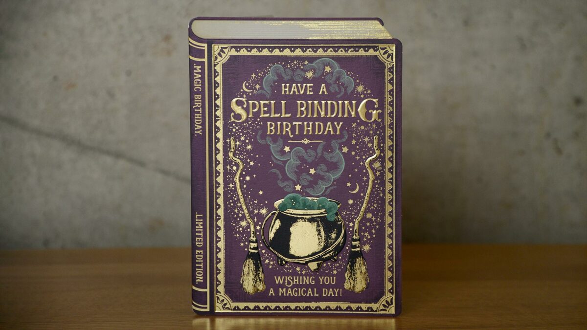 magical birthday card book design