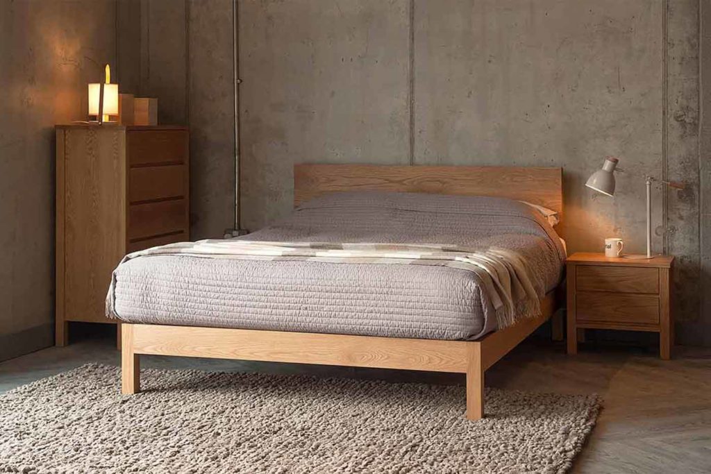 Malabar contemporary wooden bed - handmade in Sheffield