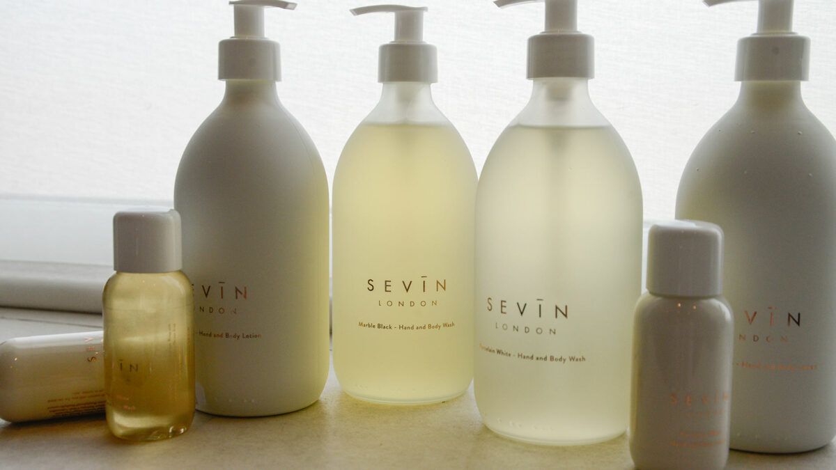 Sevin luxury natural and Paraben-free Bathroom toiletries with a Spa feel