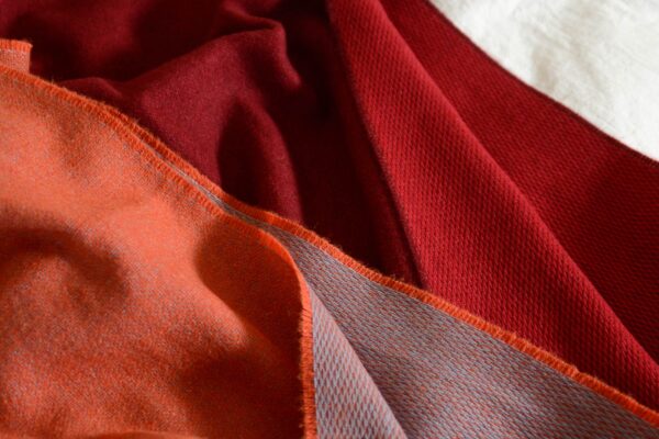mcnutt cashmere merino wool scarves orange and red colourways