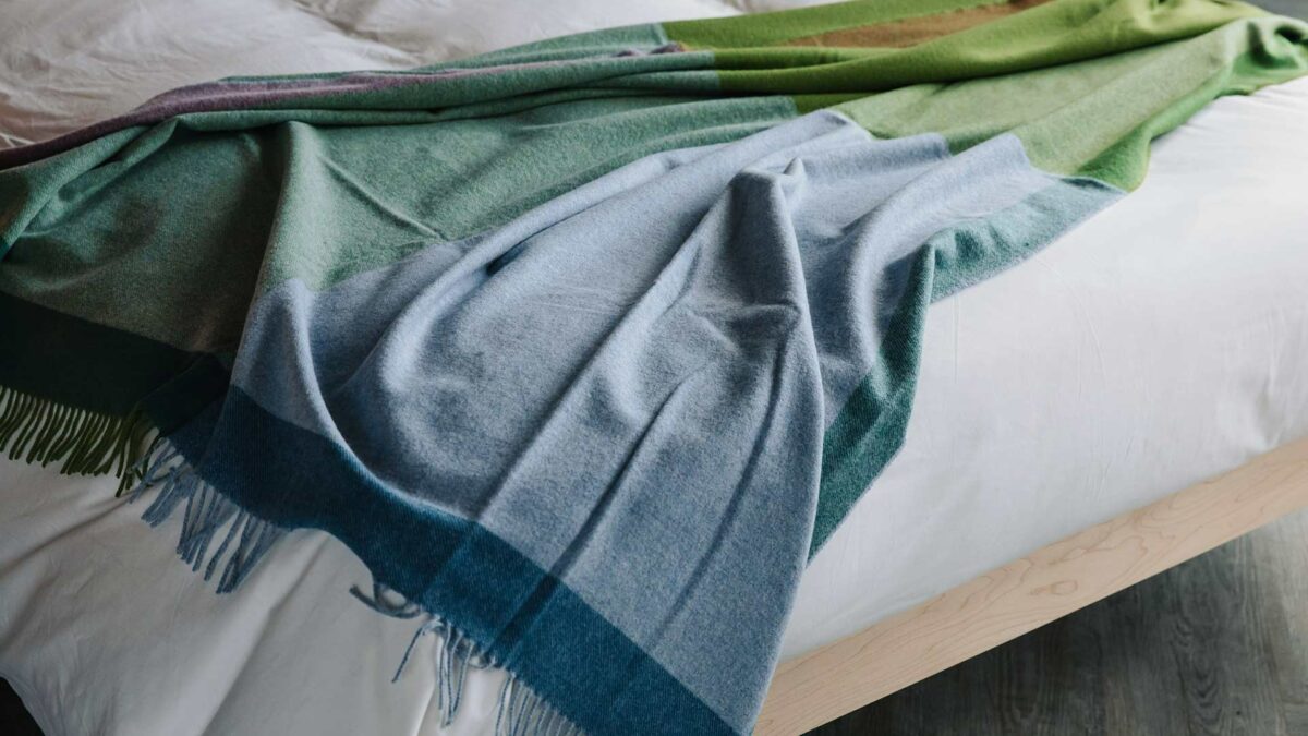 Merino throw - modern blanket