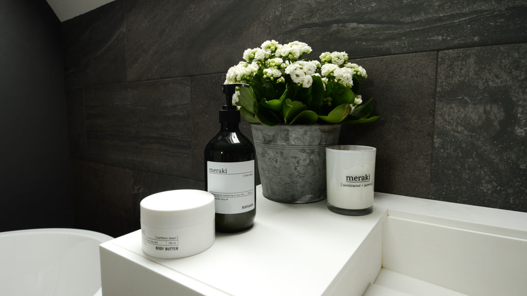 meraki body butter, wash and candle