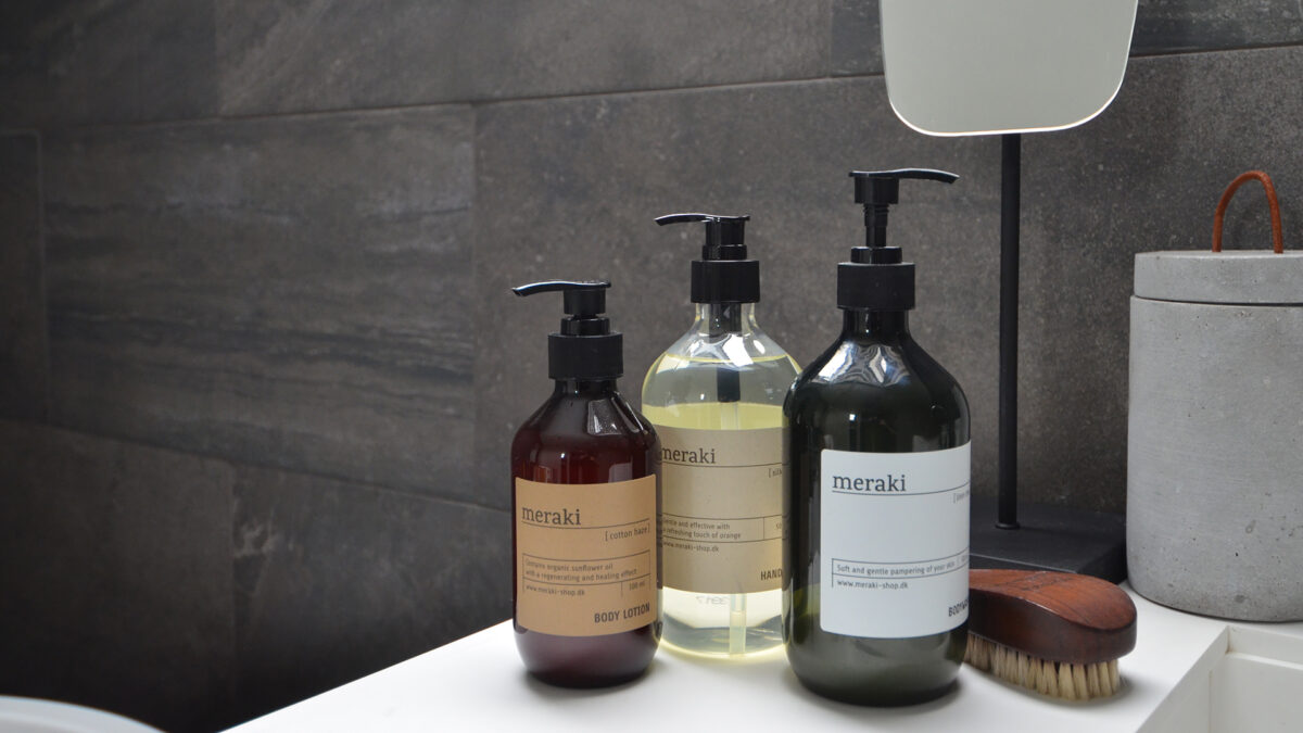 meraki body wash, lotion and liquid soap