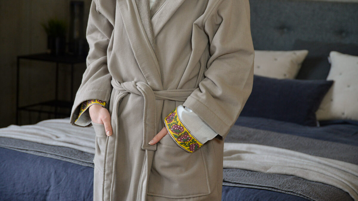 meraki cosy bath robe pockets and belt