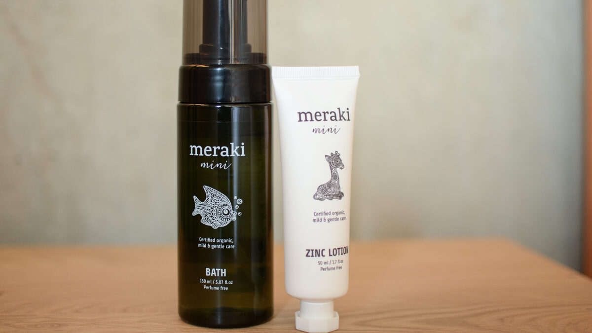 meraki mini organic bath foam and zinc lotion for babies