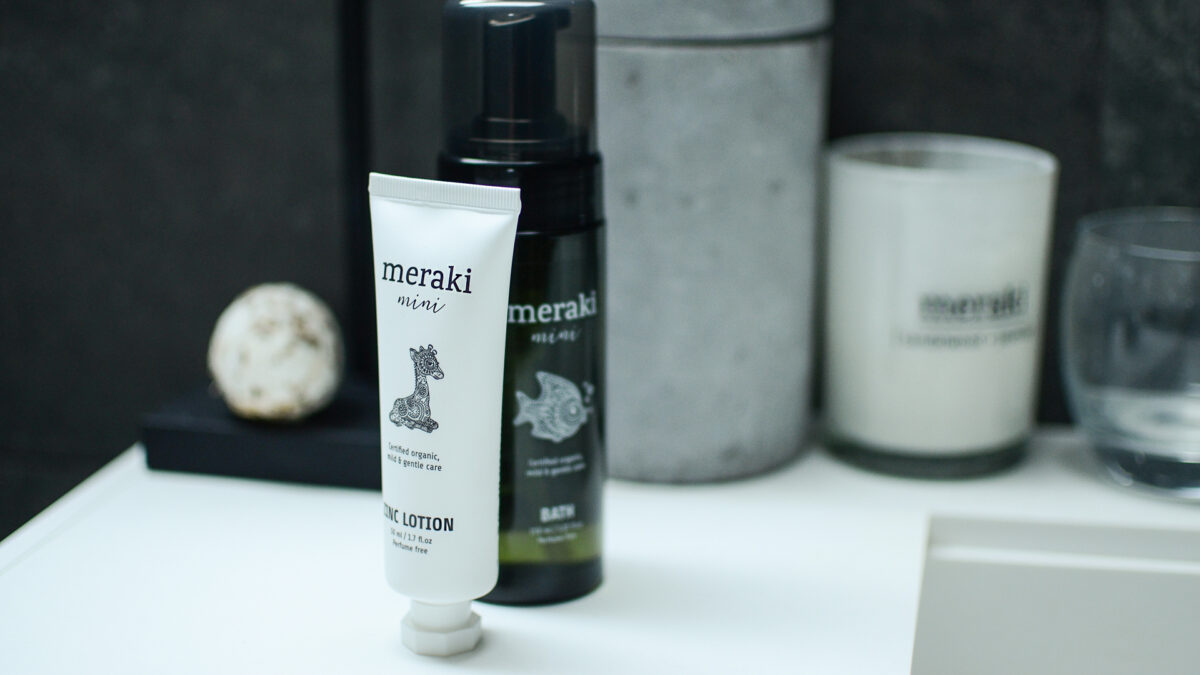 meraki mini organic bath foam and zinc lotion for babies