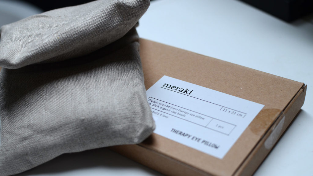 meraki organic linen soothing eye pillow