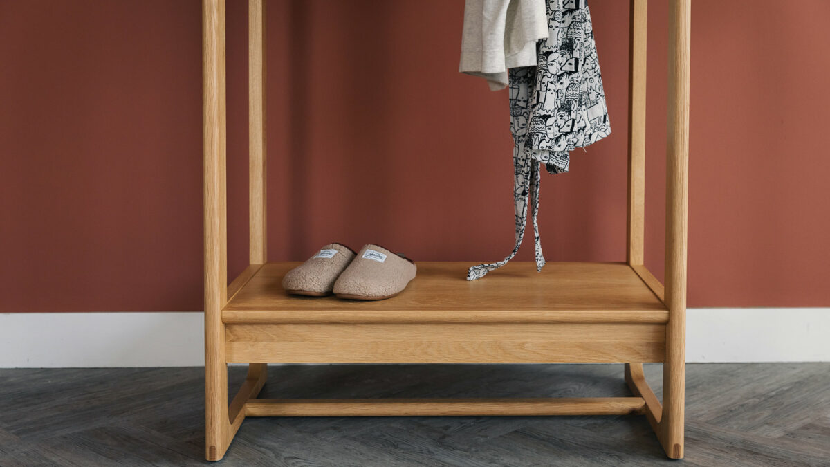 mid century style rail lower shelf
