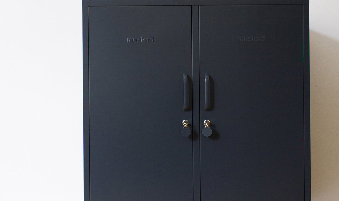 midi locker in slate grey