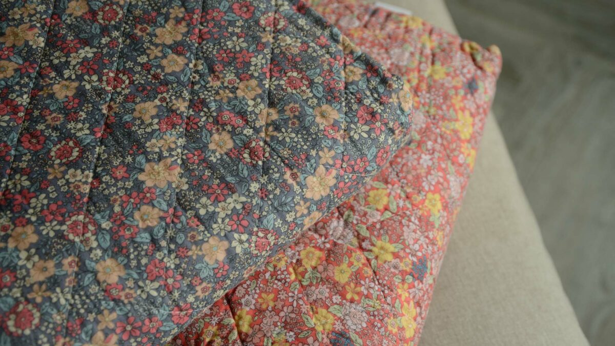 mini floral patterned cotton throws