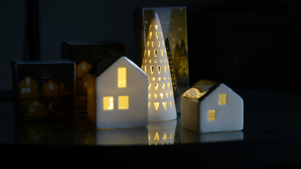 mini LED white porcelain xmas decorations