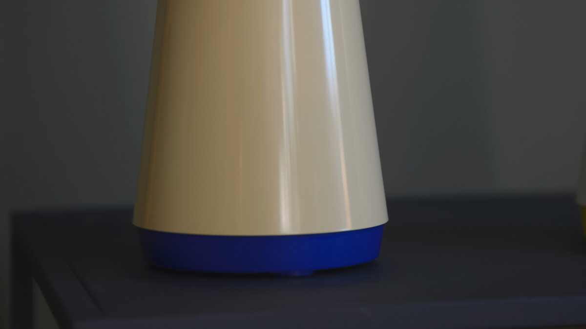 mint base portable mushroom lamp close up