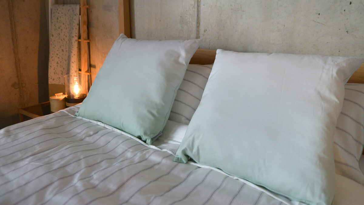 mint green ombre toned large cushions