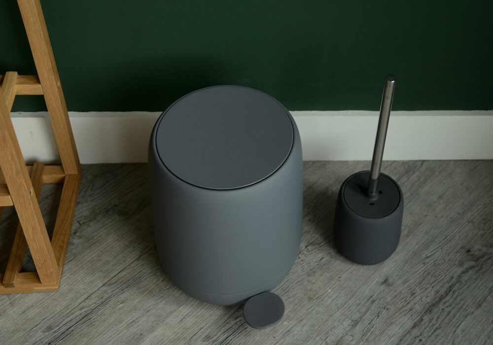 Soft Matte Pedal Bin & Toilet Brush Natural Bed Company