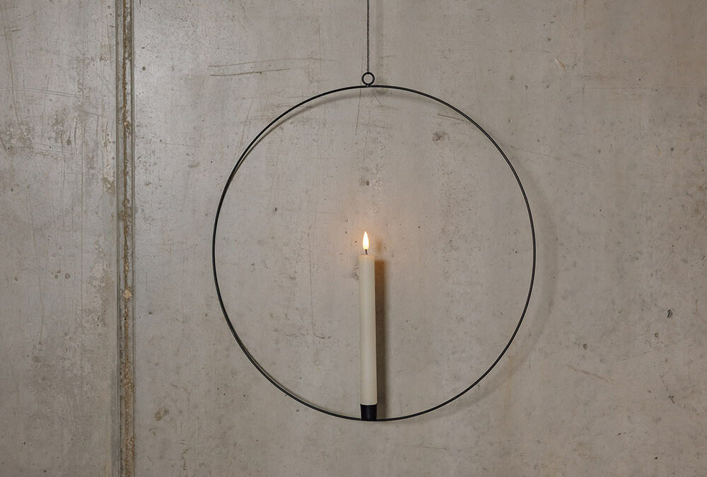 modern battery powered candle decoration portrait