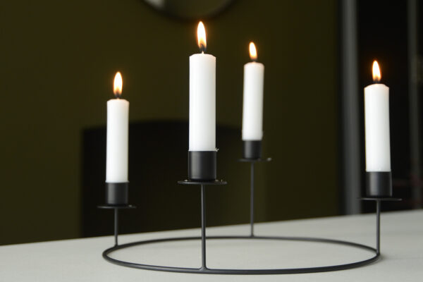 modern candelabra black metal