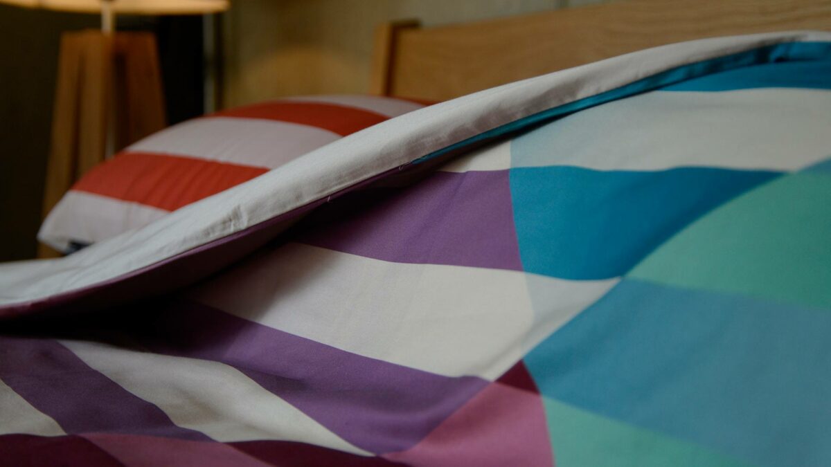 modern colourful luxury duvet set