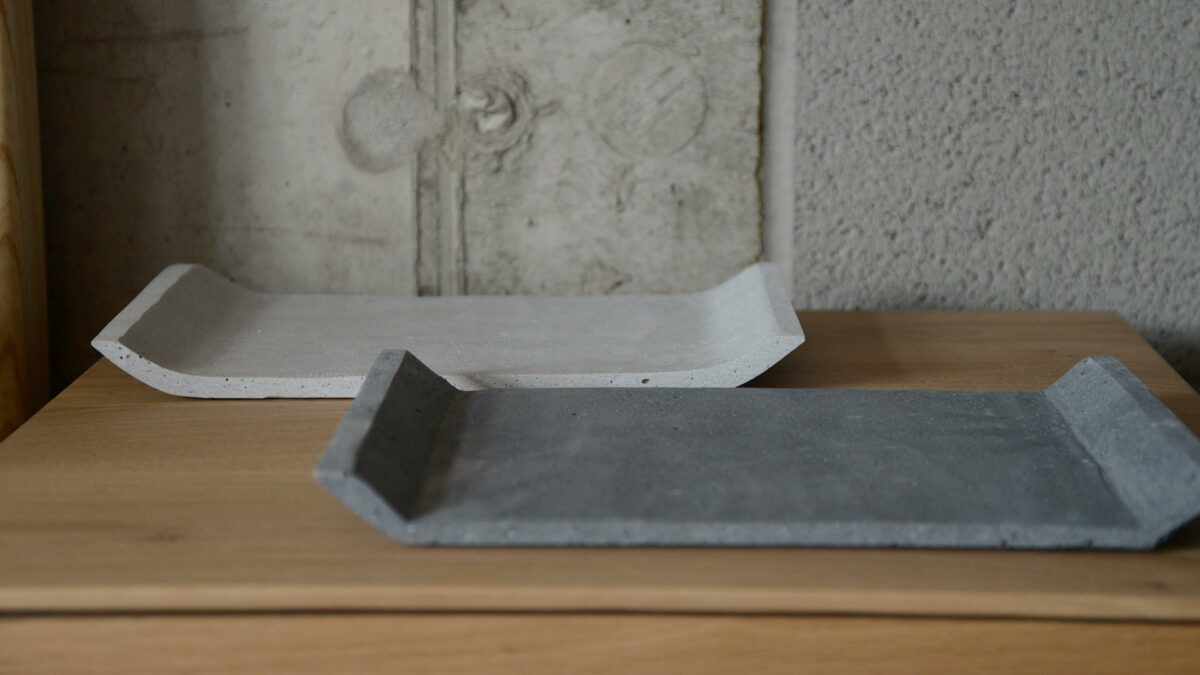 modern concrete trays 2 colours