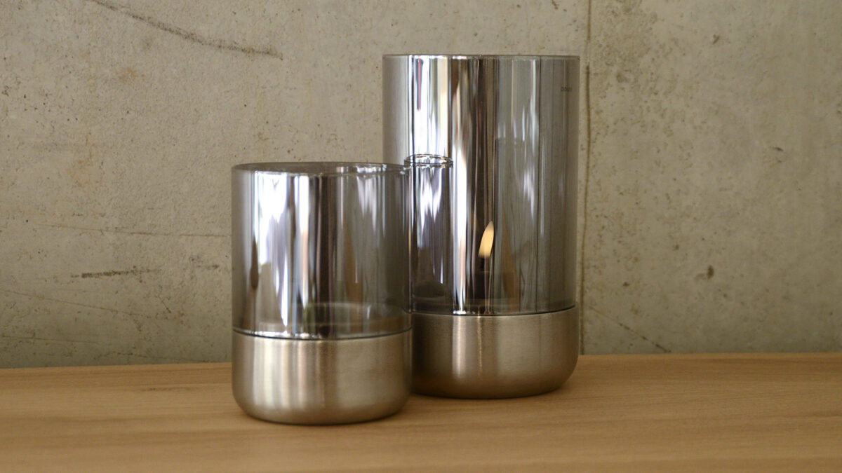 Stainless Steel & Glass Candleholders - Image 2