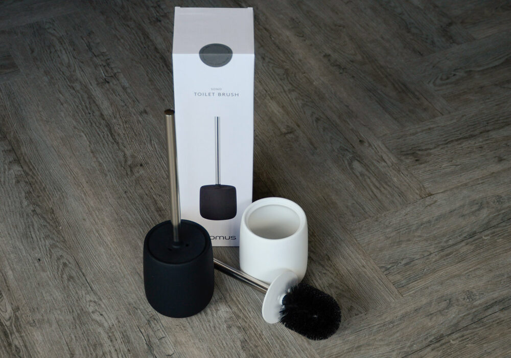Modern Toilet Brush Black or White Natural Bed Company