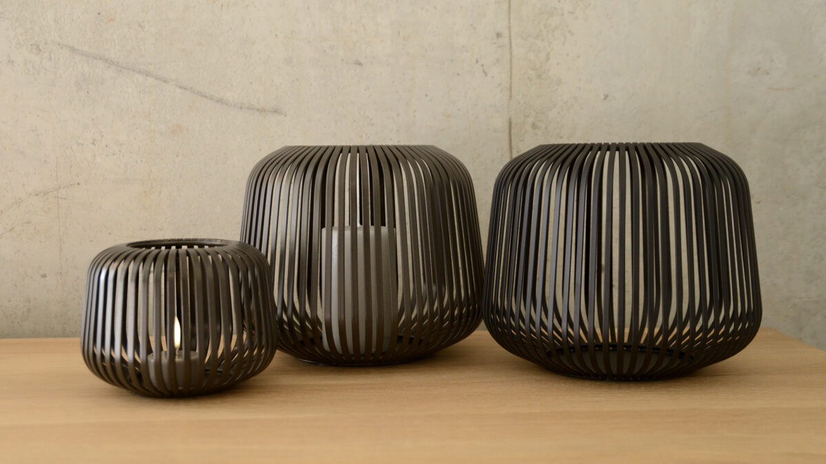 Modern Metal Candleholders - Black or Bronze