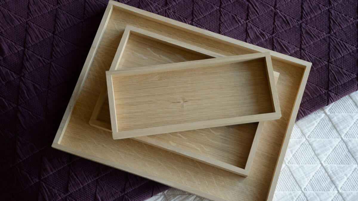 modern oak trays 3 sizes