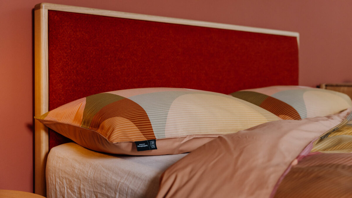 modern printed duvet set in organic cotton
