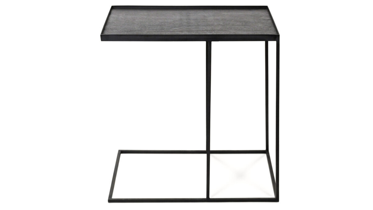 black metal framed side table