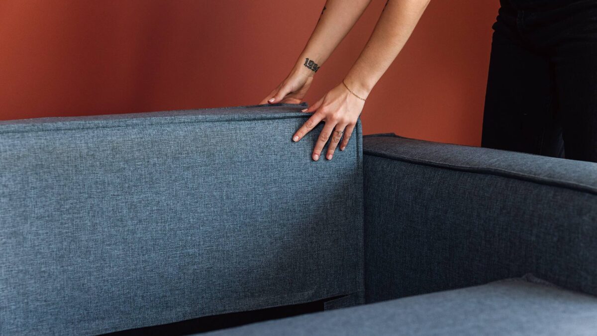 Modern Sofa Bed with Seam Detail - Image 7
