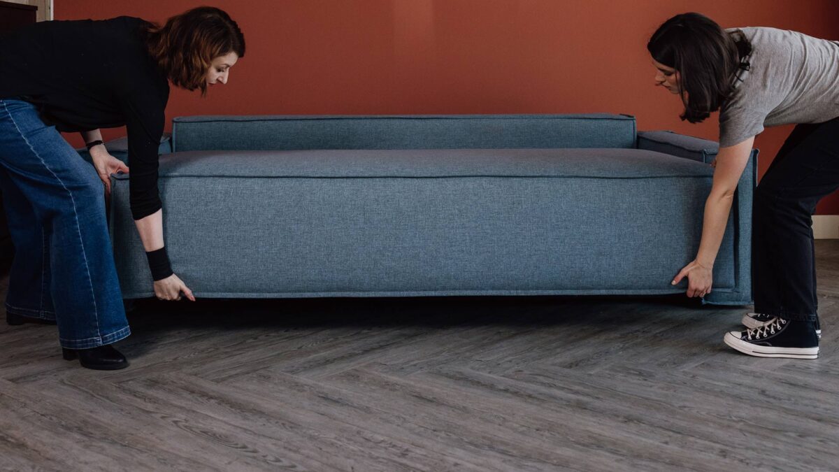 Modern Sofa Bed with Seam Detail - Image 6