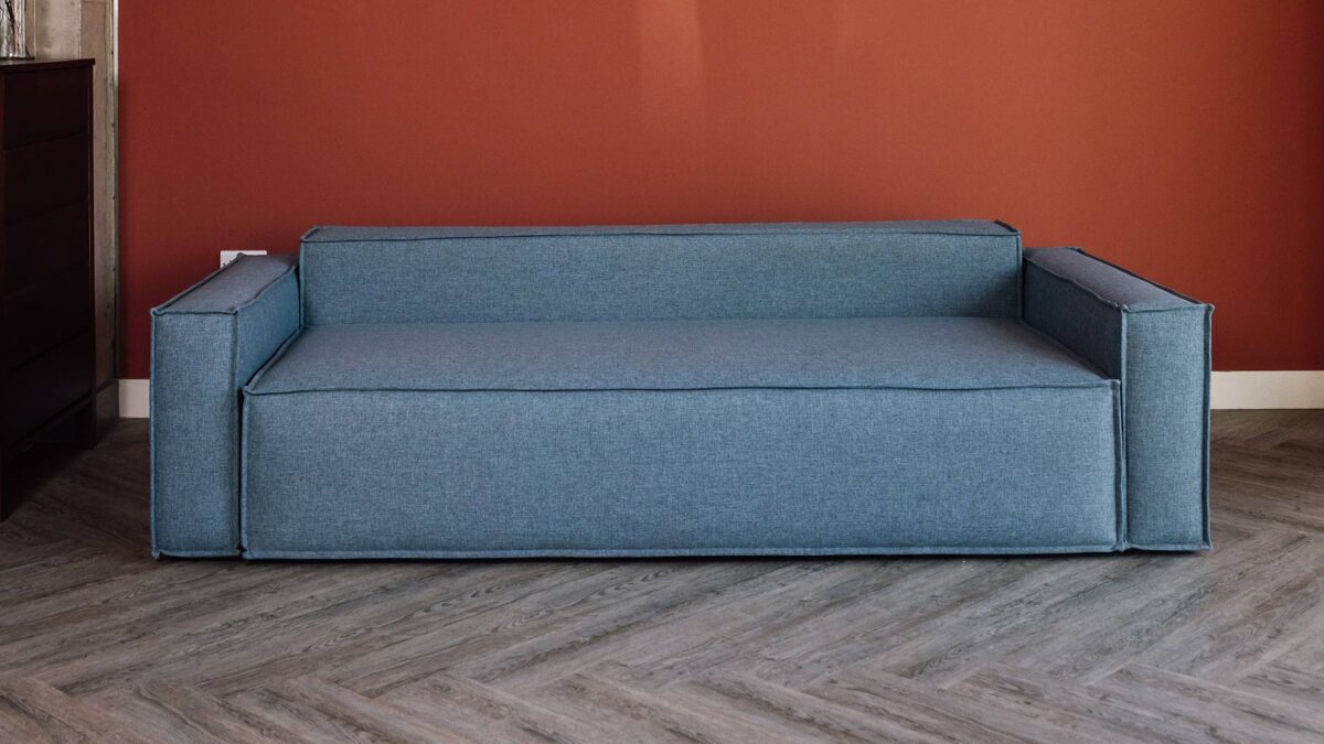 Modern Sofa Bed with Seam Detail - Image 5