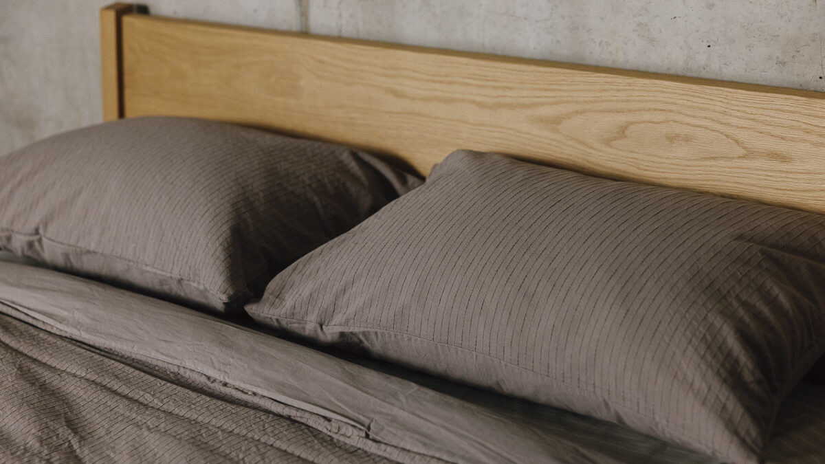 Cotton Stitched Stripe Duvet Sets - 2 Colours - Image 12